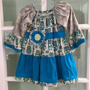 New handmade girls’ flannel dress in a size 2
